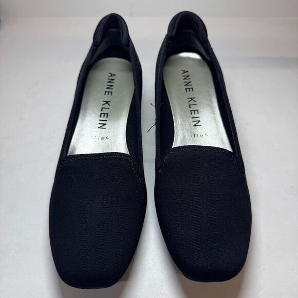 Anne Klein Womens 9 M Black Winnefred Slip On Wedge Heels NIB GY7 - Picture 3 of 5